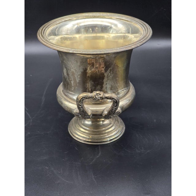 1950s Vintage Neo-Classical Silver Metal Champagne Cooler, 1950s For Sale - Image 5 of 7
