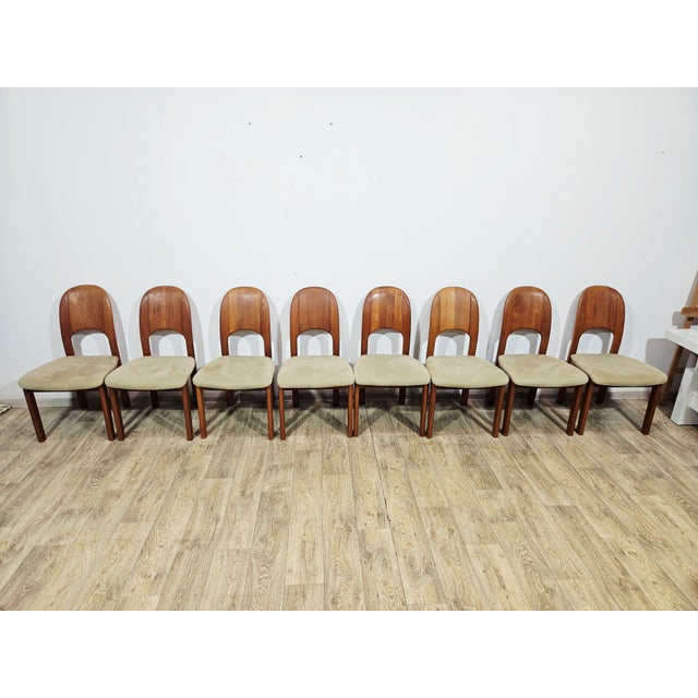 Danish Teak Extending Table +and Chairs from Möbelfabrik Holstebro, 1970s, Set of 9 For Sale - Image 9 of 18