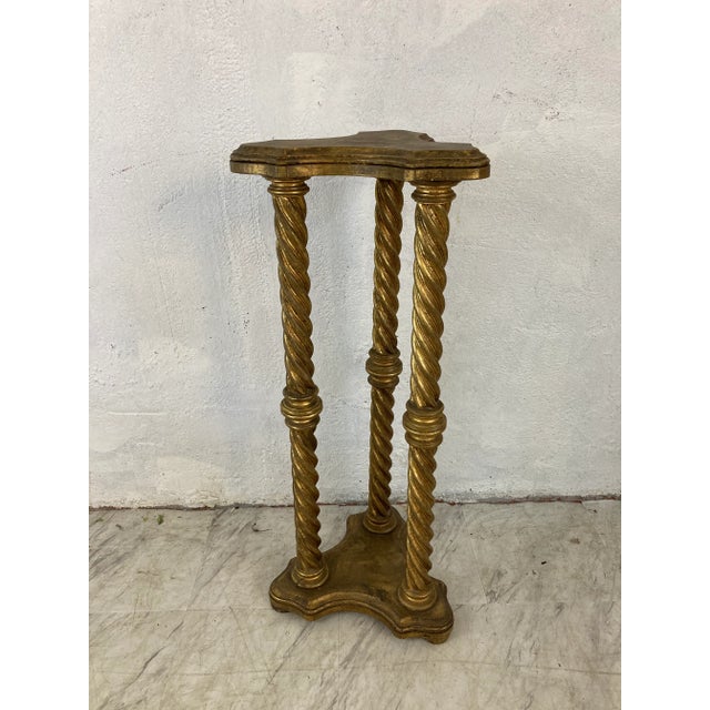 Italian Vintage Italian Venetian Gold Pedestal For Sale - Image 3 of 10