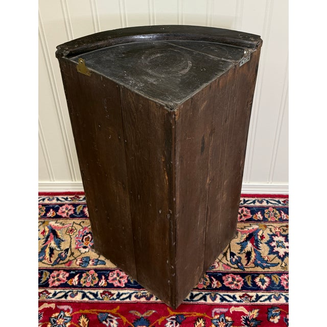 Antique English Corner Cabinet Carved Oak Hanging Wall Cabinet Storage 19c For Sale - Image 16 of 18