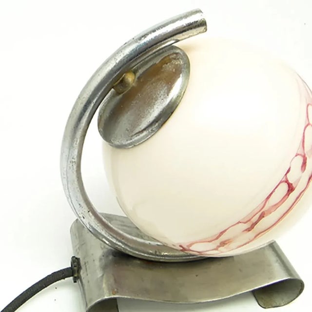 1950s Art Deco Bedside Lamp from Napako, Czechoslovakia, 1950s For Sale - Image 5 of 9