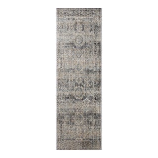 Jean Stoffer x Loloi Katherine Graphite / Jade 2'-7" x 12'-0" Runner Rug For Sale