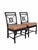 Set of 2 McGuire Rattan Target Back Dining Chairs with Premium Tan Pigmented Leather Cushions. Also available in sets of...