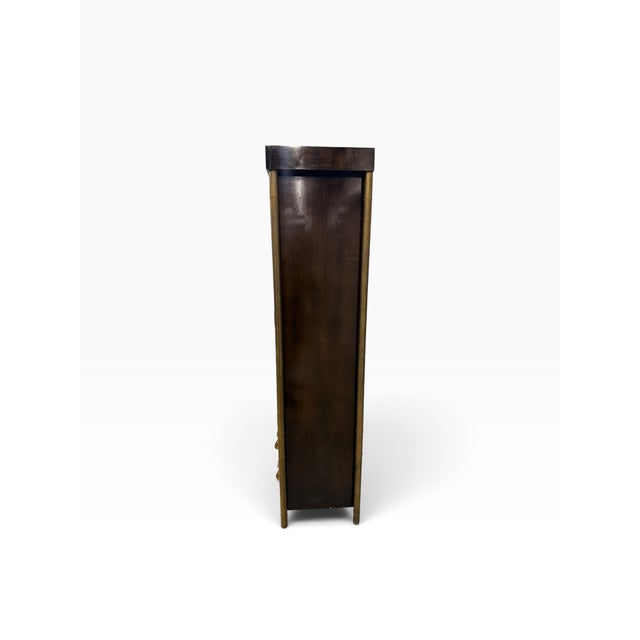 1970s William Doezema for Mastercraft Burl Wood & Brass Armoire, 1970s For Sale - Image 5 of 14