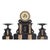 Black Clock Garniture Set, 19th Century, Set of 3 For Sale - Image 8 of 8