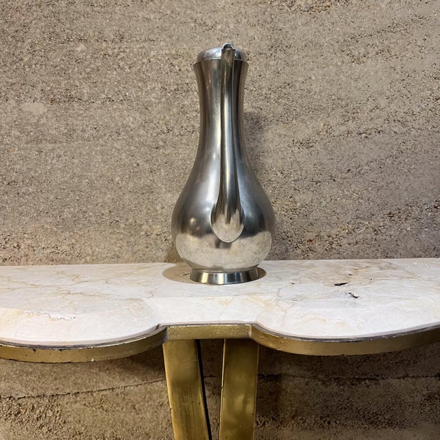 1950s Royal Holland Sculptural Pewter Carafe Coffee Pot Kmd For Sale In San Diego - Image 6 of 9