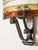 Brutalist Wrought Iron and Amber Glass Sconce attributed to Longobard, Italy, 1970s For Sale - Image 11 of 17