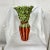 Terra Cotta carrot bunch figurine. Looks great with cabbage ware and other green majolica. Also use on tablescapes....