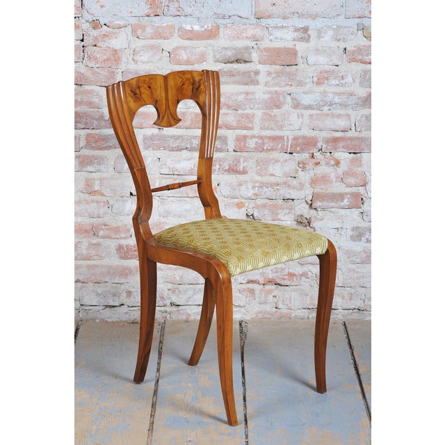 Brown Biedermeier Chairs in Walnut, Czech, 1840s, Set of 4 For Sale - Image 8 of 15