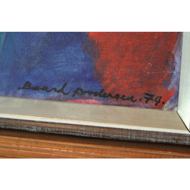 Bard B, Abstract Composition in Primary Colours, 1974, Acrylic on Canvas, Framed For Sale - Image 6 of 11