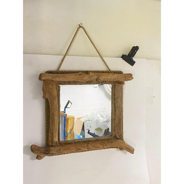 Driftwood and Rope Mirror in Grey Color, France, 1970s For Sale - Image 14 of 15