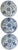A charming set of three antique Chinese blue and white porcelain plates dating to the Daoguang period (1821–1850) of the...
