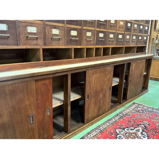 Large Seed Merchants Cabinet, 1950s For Sale - Image 10 of 18