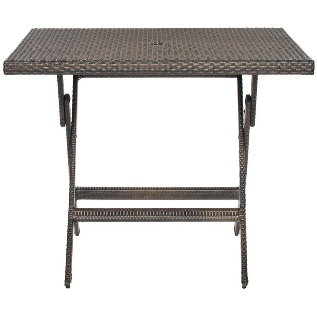 Samana Square Folding Table, Brown For Sale In Philadelphia - Image 6 of 6