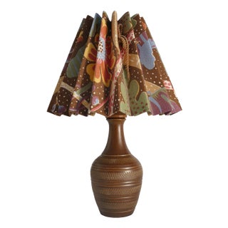 Brown Stoneware Model Number 59617 Table Lamp from Scheurich, West Germany, 1960s For Sale