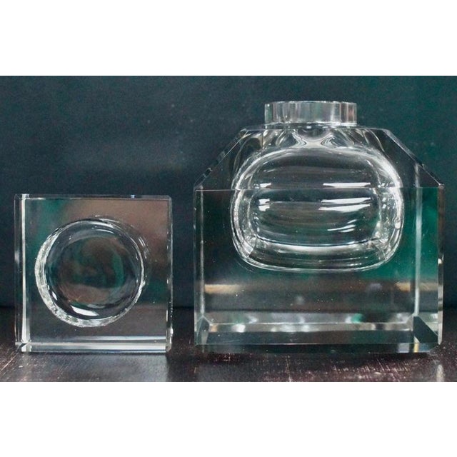 19th Century Antique Victorian Crystal Dumpy Inkwell, 1880 For Sale - Image 5 of 9