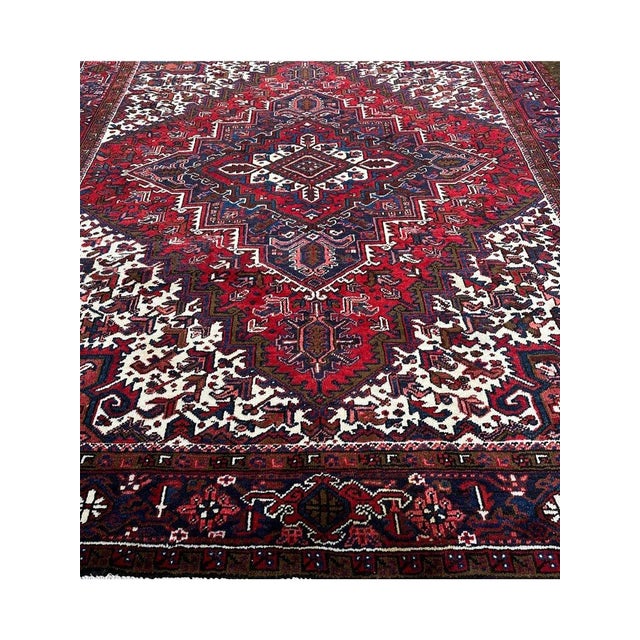Textile 8x10 Old Persian Heriz Area Rug - 501974 For Sale - Image 7 of 11
