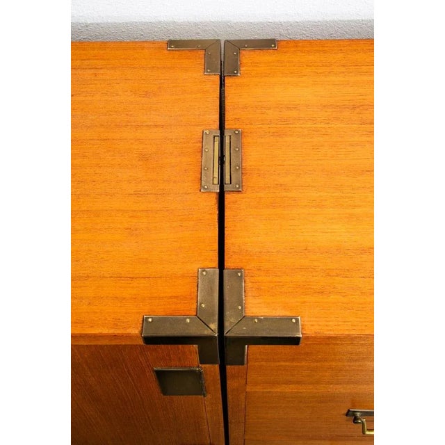 1960s Mid Century Modern Credenza Bench Hutch Cabinet Dresser Teak Renzo Rutili MCM, Attributed For Sale - Image 12 of 12