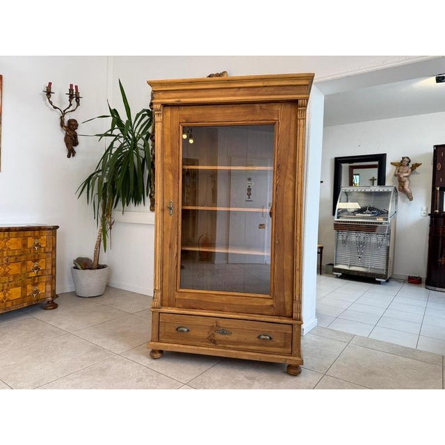 Antique Farmhouse Display Cabinet/Bookcase with Glass Doors. Dimensions: Height x Width x Depth 178 x 102 x 50 cm. For...