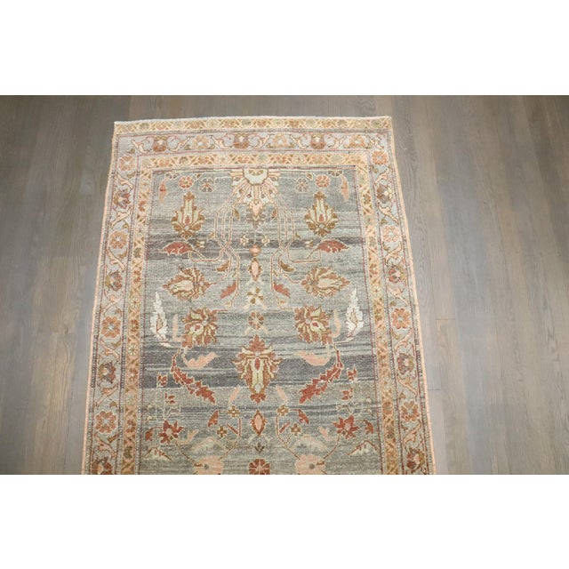 Early 20th Century Gray Small Persian Malayer Rug For Sale - Image 5 of 8