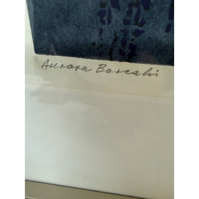 1990s Circa 1990 George Weber Auroras Borealis Watercolor, Signed For Sale - Image 5 of 12