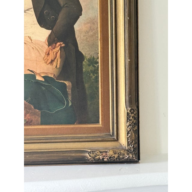 Gold Mid 20th Century Jacques Louis David Portrait of Pierre Sériziat Neoclassical Gilt Framed Wall Art For Sale - Image 8 of 14