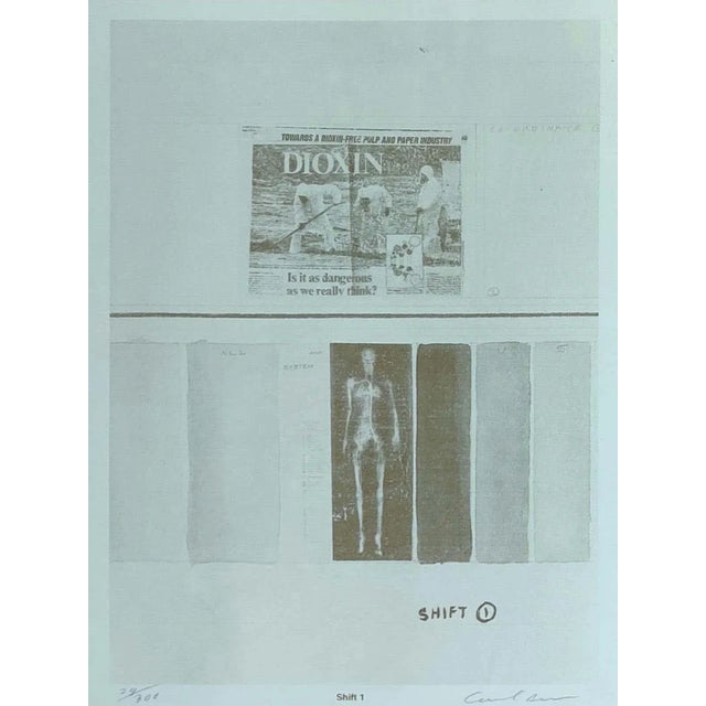 Late 20th Century "Shift 1" Abstract Figurative Numbered Lithograph by Carl Beam For Sale