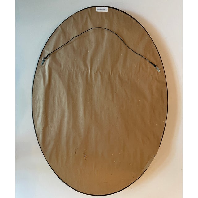 French Louis XVI Style Gold Oval Wall Mirror For Sale - Image 18 of 18