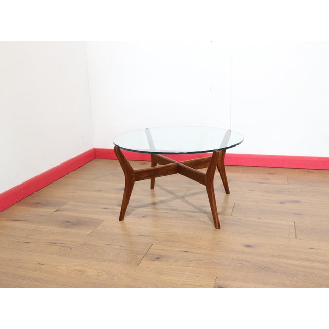 Mid Century Vintage Teak and Glass Coffee Table For Sale - Image 12 of 12