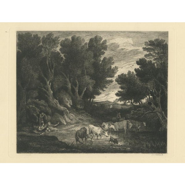 R.S. Chattock, The Watering Place, 1880, Etching For Sale - Image 9 of 9