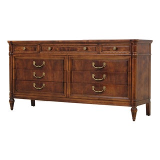 Henredon Villa Borghese 9 Drawer Walnut Dresser For Sale