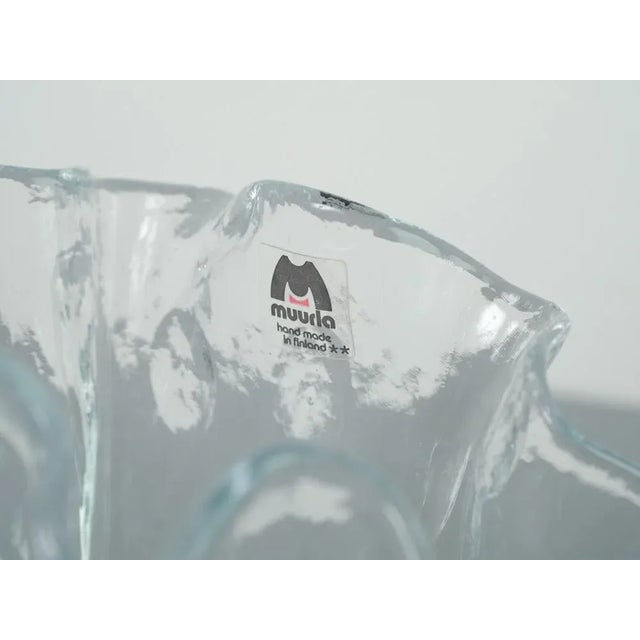 1970s Mid-Century Finnish Glass Vase by Pertii Kalioninen for Muurla For Sale - Image 5 of 12