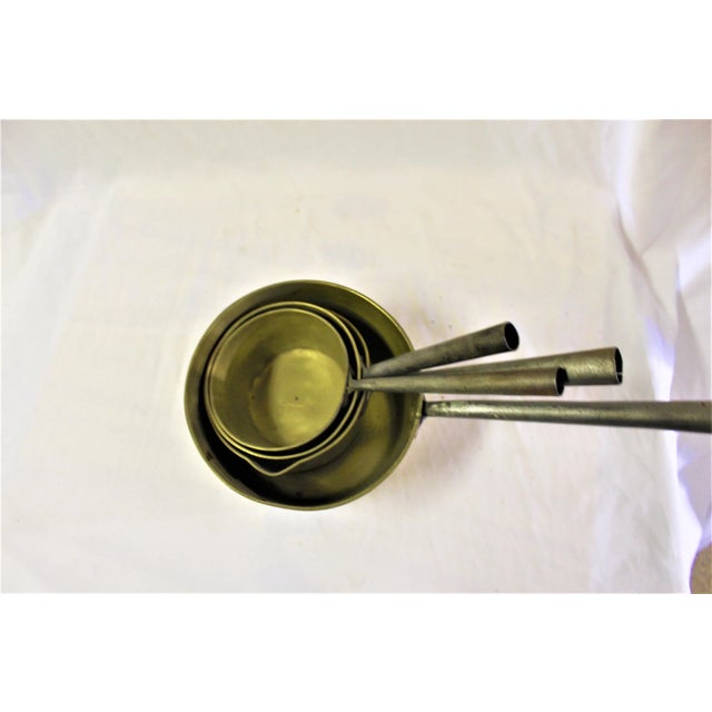 Metal Antique Early 20th Century Brass Jam Pots, England - Set of 6 For Sale - Image 7 of 9