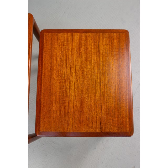 Vintage Danish Bramin Nesting Tables in Teak by H.W. Klein for Bramin, 1960s, Set of 3 For Sale - Image 13 of 15