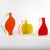 Vintage Colorful Stylized Acrylic Glass Vases from Villeroy & Boch, Set of 3 For Sale - Image 4 of 11