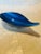 Vintage free form enamel bowl. The color is bright blue and looks like the body is stainless steel.