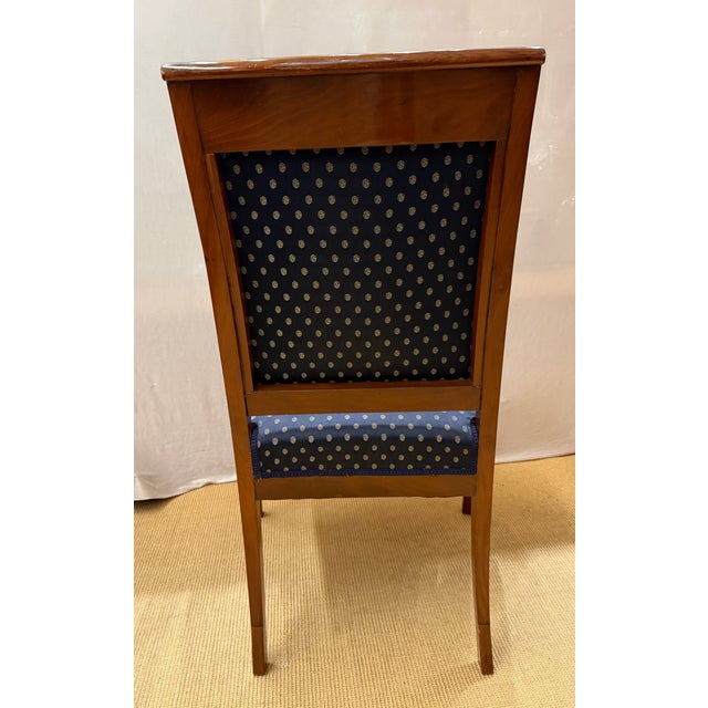 Brown Antique Biedermeier Chair in Mahogany with Brass, 1800 For Sale - Image 8 of 9