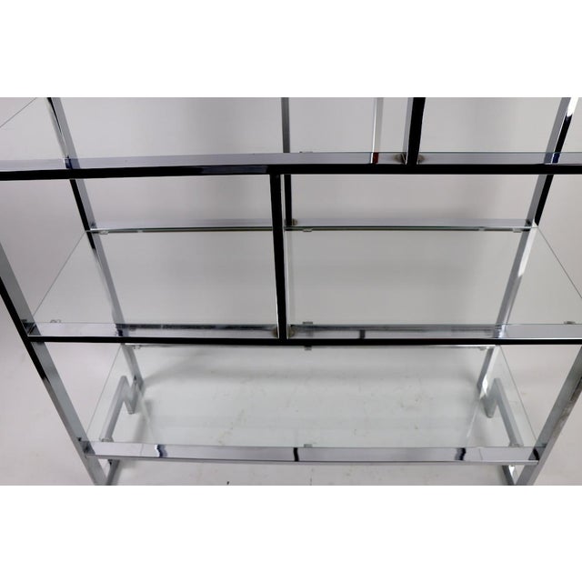 Chrome and Glass Étagère by Milo Baughman Chairish