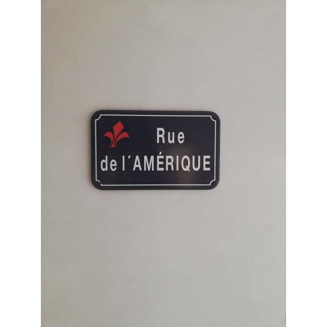 French Enamel Street Sign, in Flawless conditions. Designed 1980 to 1989