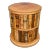 A Trompe l'Oeil Library Table | Embossed Faux Books Round Drinks Table For Sale