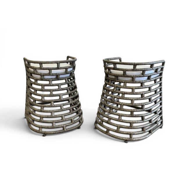 Wood Coastal Palecek Thatcher Counter Stools, a Pair For Sale - Image 7 of 17