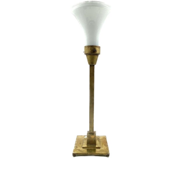 Large Brass Table Lamp by A. Boffelli, Milan, Italy, 1935 For Sale - Image 10 of 18