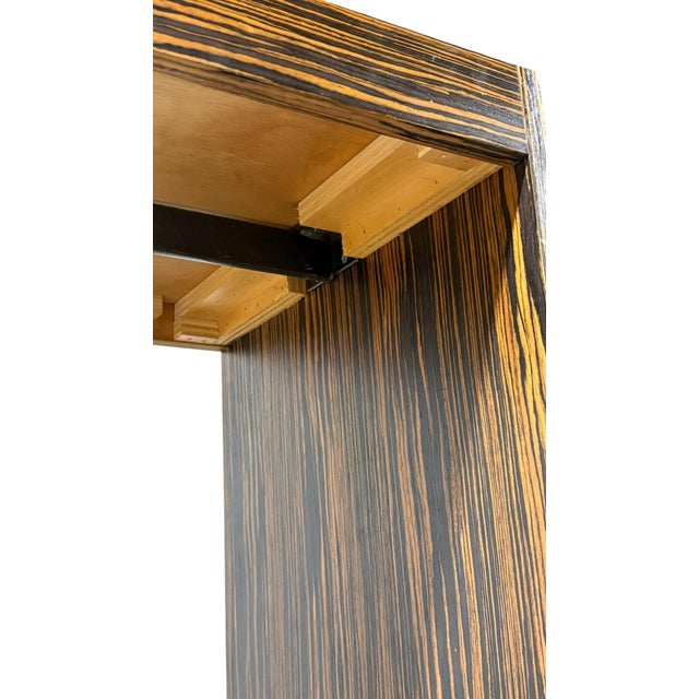 Wood Christian Liaigre Style Console Table in Macassar Ebony For Sale - Image 7 of 8