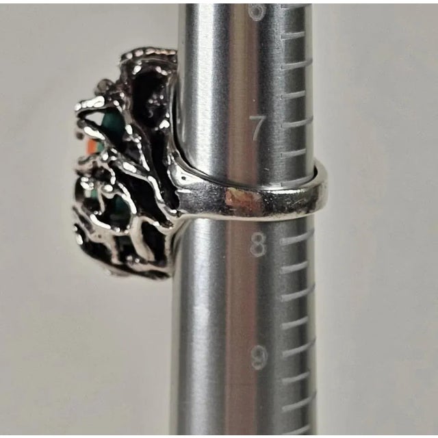 1960s Sterling Silver MId Century Birds Nest Ring, Size 7.75 For Sale - Image 9 of 9