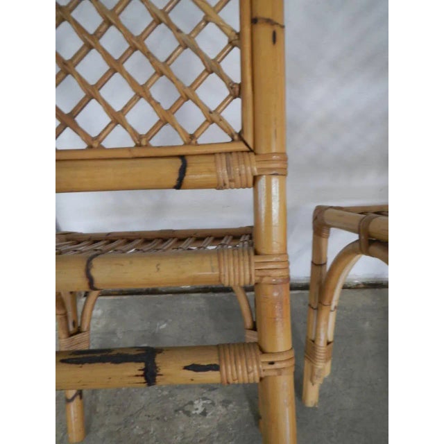 Set of Bamboo Chairs, Italy, 1970s For Sale - Image 4 of 10