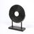 Mid-Century Modernist Bi-Disc Sculpture in Black Sandstone by Holly Hunt For Sale In New York - Image 6 of 13