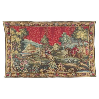 Vintage French Aubusson Style Jacquard Tapestry For Sale