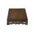 7.5" Light Brown Feather Pattern Rectangular Wood Display Stand Riser For Sale - Image 4 of 9
