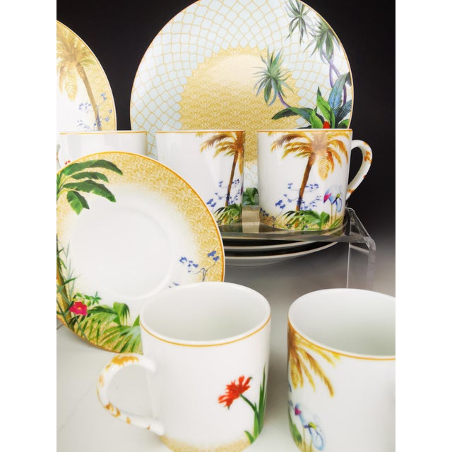 Tropical Coffee and Dessert Service in Limoges Porcelain by Bernardaud, France, 2010s, Set of 21 For Sale - Image 4 of 8