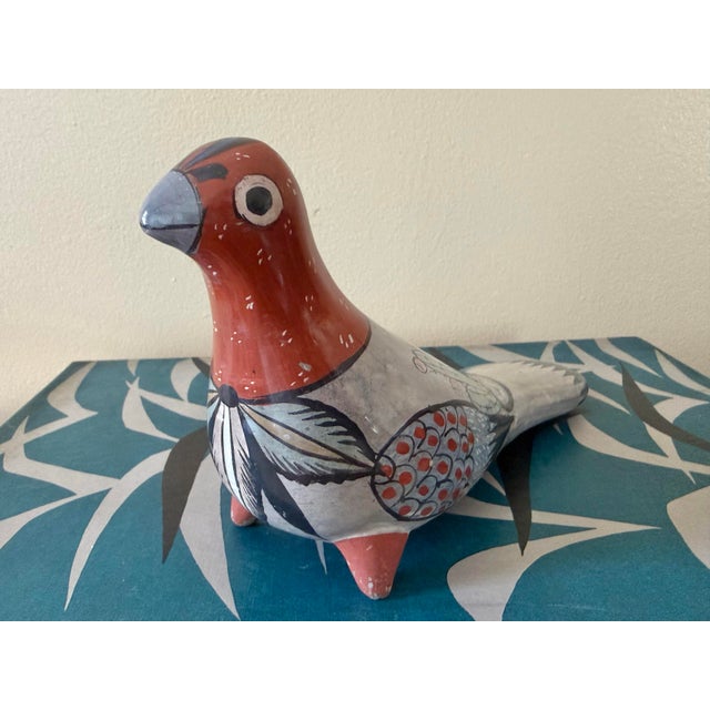 20th Century Mexican Folk Art Hand-Painted Tonalá Bird For Sale - Image 11 of 13